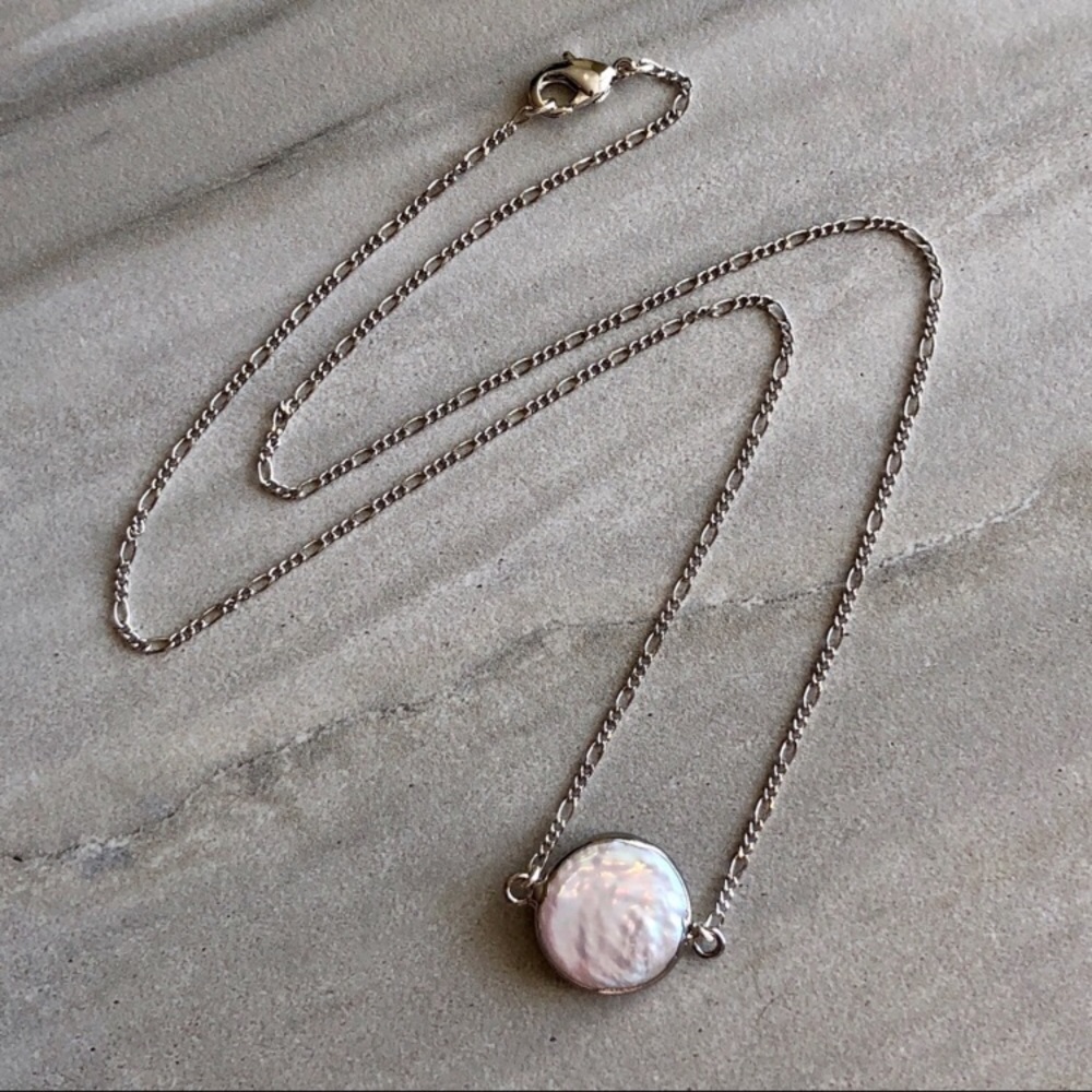 ❗️LAST❗️Silver Baroque Natural Pearl Necklace - Picture 2 of 8